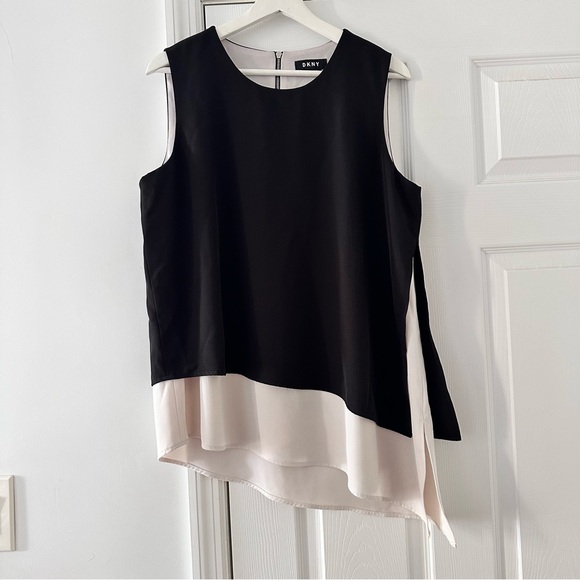 Dkny Other - DKNY Black Sleeveless Tank Top Size L, Monotones Minimalist Office Career Work
